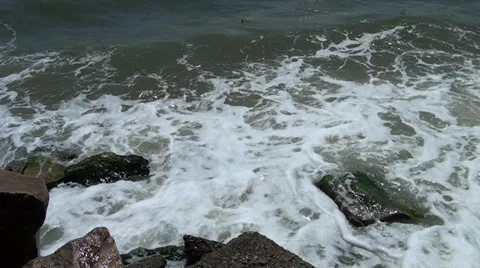 Rolled marine waves Stock Footage 36176020