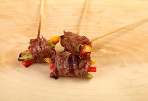 Rolled meat appetizer Foto stock