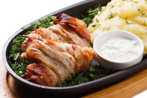 Rolled meat Stock Photos