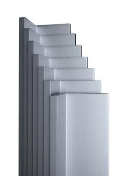 Rolled metal L-bar Stock Illustration