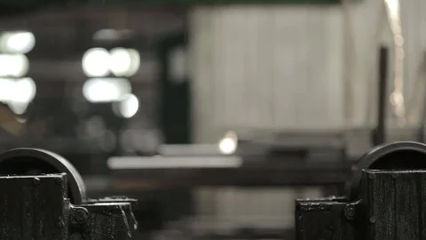 Rolled metal pipes Stock Footage 76933853