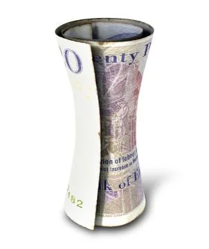 Rolled Money Note Stock Illustration