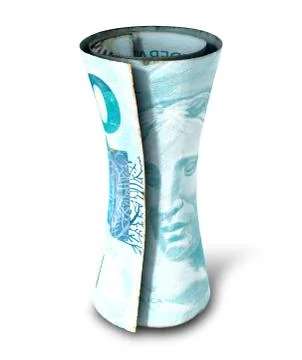 Rolled Money Note Stock Illustration