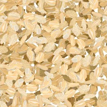 Rolled oats background seamless vector illustration pattern Stock Illustration