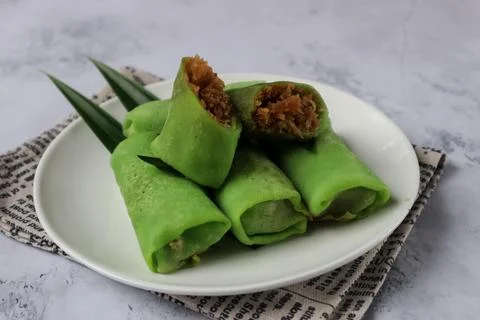 Rolled pancake Foto stock