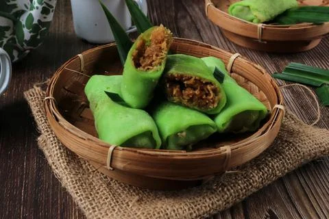 Rolled pancake Foto stock