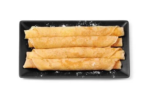 Rolled pancakes Stock Photos