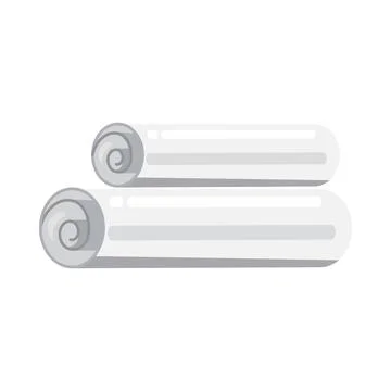 Rolled paper documents flat illustration 스톡 일러스트