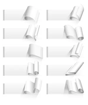 Rolled paper Illustrazione stock