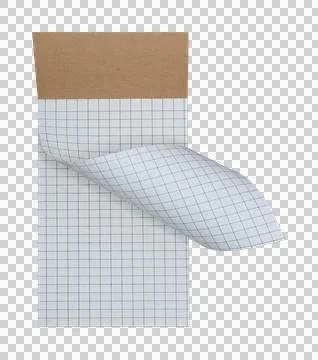 Rolled paper notebooks for office work on transparent background png file Stock Photos