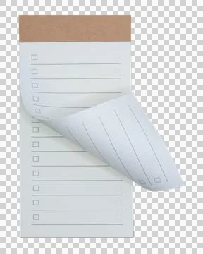 Rolled paper notebooks for office work on transparent background png file Stock Photos
