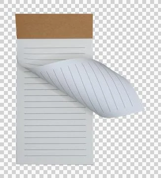 Rolled paper notebooks for office work on transparent background png file Stock Photos