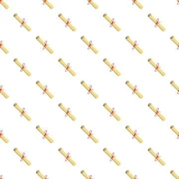 Rolled paper with red tape pattern Stock Illustration