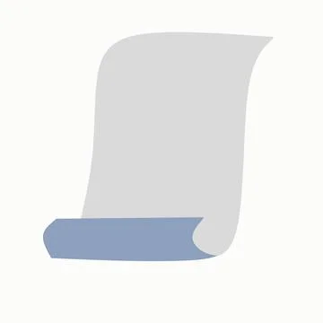 Rolled paper scroll or cartoon vector Stock Illustration