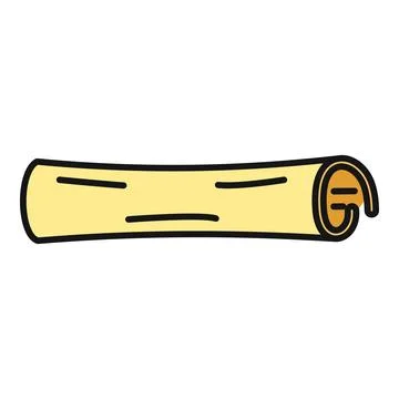 Rolled paper scroll representing old ancient document Stock Illustration