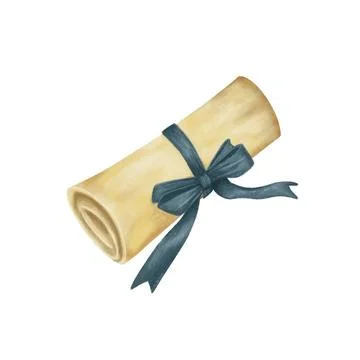 Rolled parchment illustration Stock Illustration