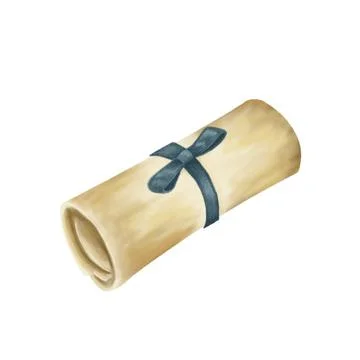 Rolled parchment illustration Stock Illustration
