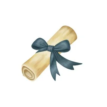 Rolled parchment illustration Stock Illustration