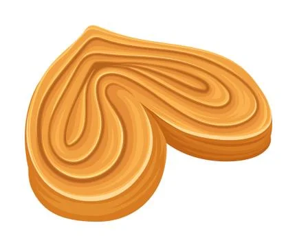 Rolled Pastry Isolated on White Background Vector Food Element Illustrazione stock