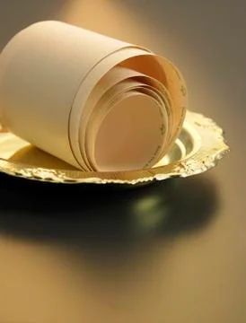 Rolled up receipt Stock Photos