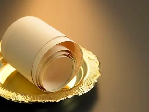 Rolled up receipt Stock-Fotos