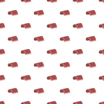Rolled red carpet textile seamless pattern background Stock Illustration