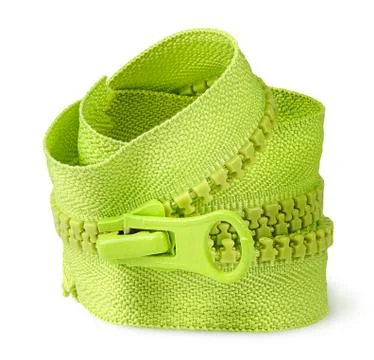 Rolled in ring zipper vertically Stock Photos