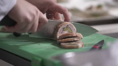 Rolled roast meat Stock Footage 82254943