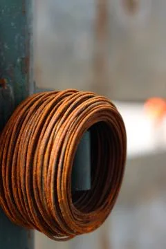 Rolled Rusty Wire Stock Photos