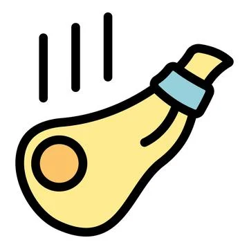 Rolled sausage falling down with speed lines Stock Illustration