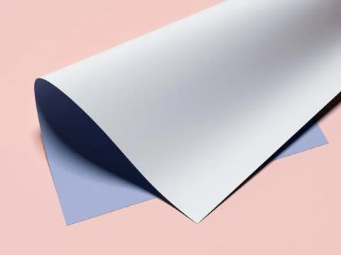 Rolled sheet. 3d rendering Foto stock