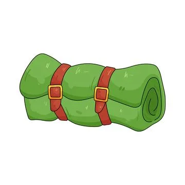 Rolled up sleeping bag Illustrazione stock