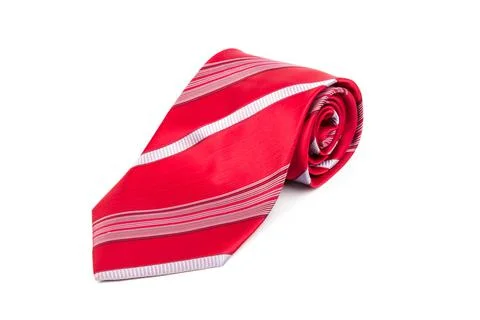 Rolled tie isolated on white background Stock Photos