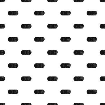 Rolled towel pattern seamless Stock Illustration