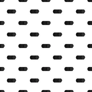 Rolled towel pattern seamless Stock Illustration