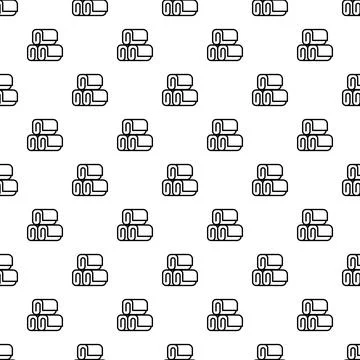 Rolled towels seamless pattern for bathroom hygiene textile Stock Illustration
