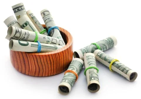 Rolled US Dollar Stock Photos