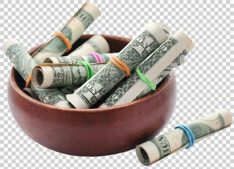 Rolled US Dollars Stock Photos