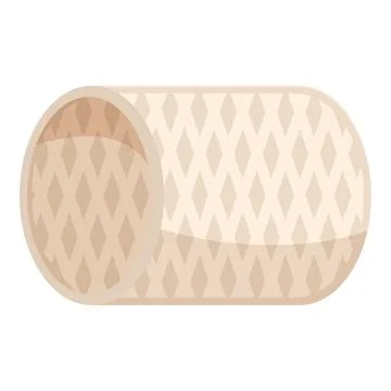 Rolled wafer cookie showing diamond pattern Illustrazione stock