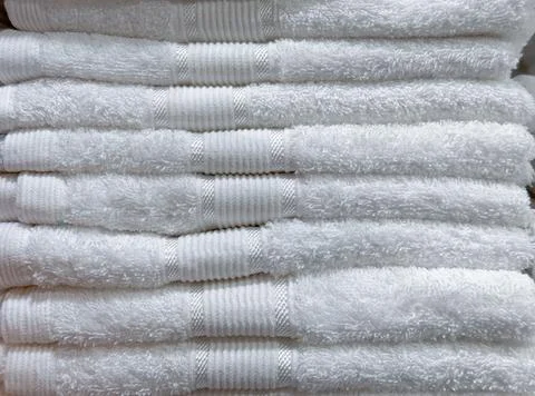 Rolled white fabric texture, textile industry background Stock Photos