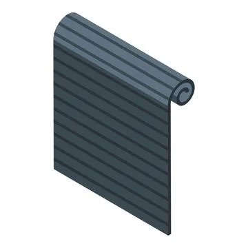 Rolled window shutter protecting house during renovation Stock Illustration