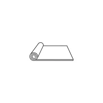 Rolled yoga or exercise mat outline icon Ilustración de archivo