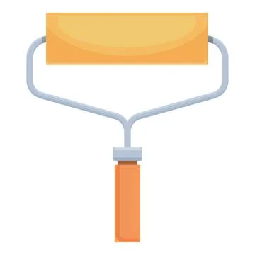 Roller art creative icon cartoon vector. Crafting work infant Stock Illustration