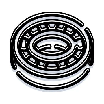 Roller bearing engineering component motion technology concept Stock Illustration
