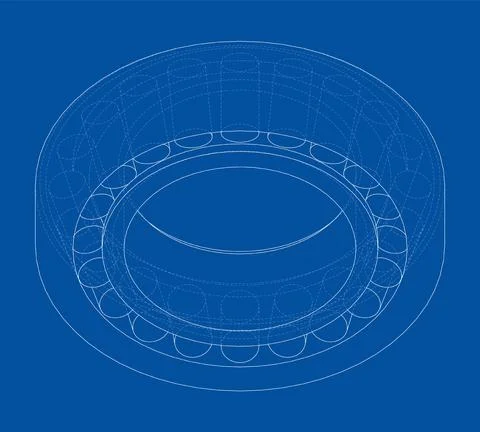Roller bearing. Vector Stock Illustration