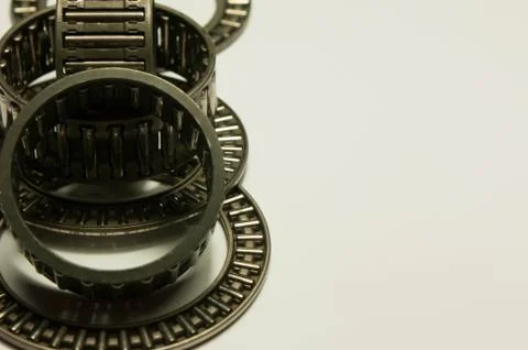 Roller bearings on a white background Stock Photos