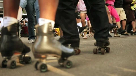 Roller Blading in Central Park NYC 5 Stock Footage 625772
