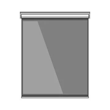 Roller blind blocking sunlight and providing privacy Illustrazione stock