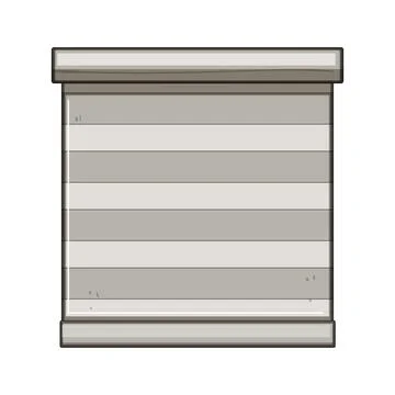 Roller blind closed providing privacy and sun protection Stock Illustration