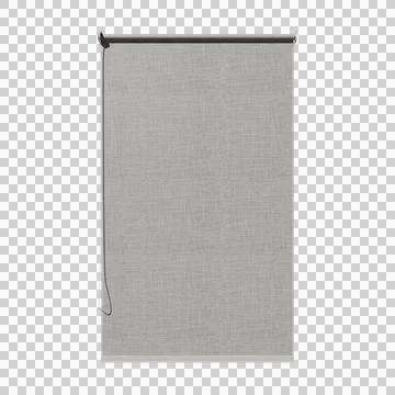 Roller Blind Front View 3D Render Illustration Stock Illustration